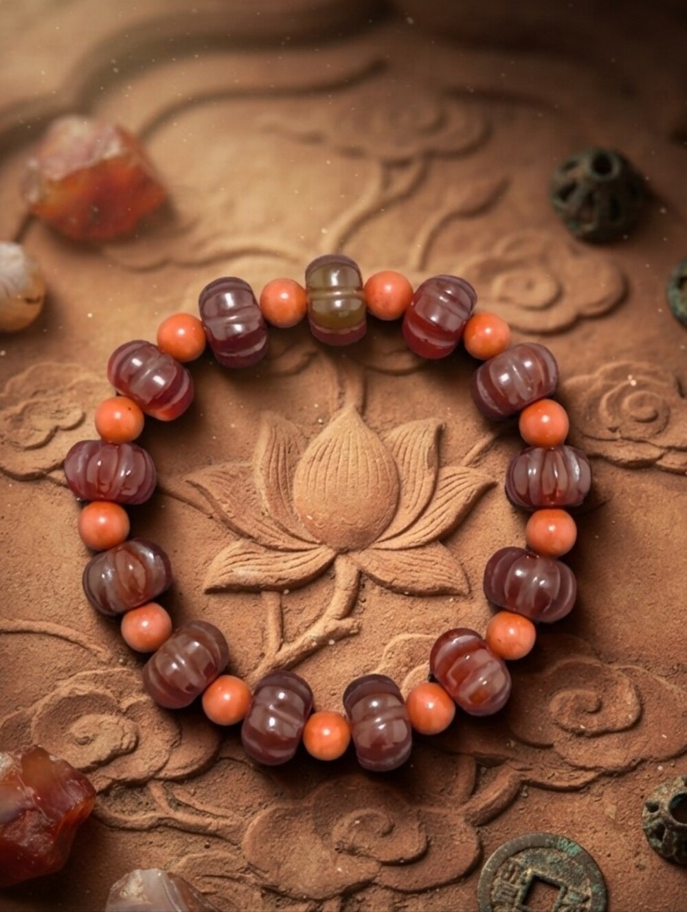 Red Agate/Red Jasper Bracelet